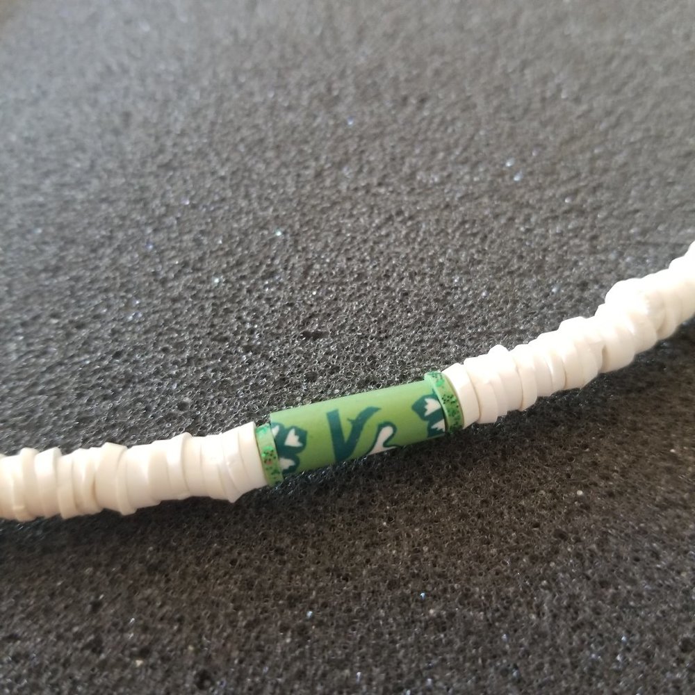 Charming Shark Lucky Irish clover surf necklace